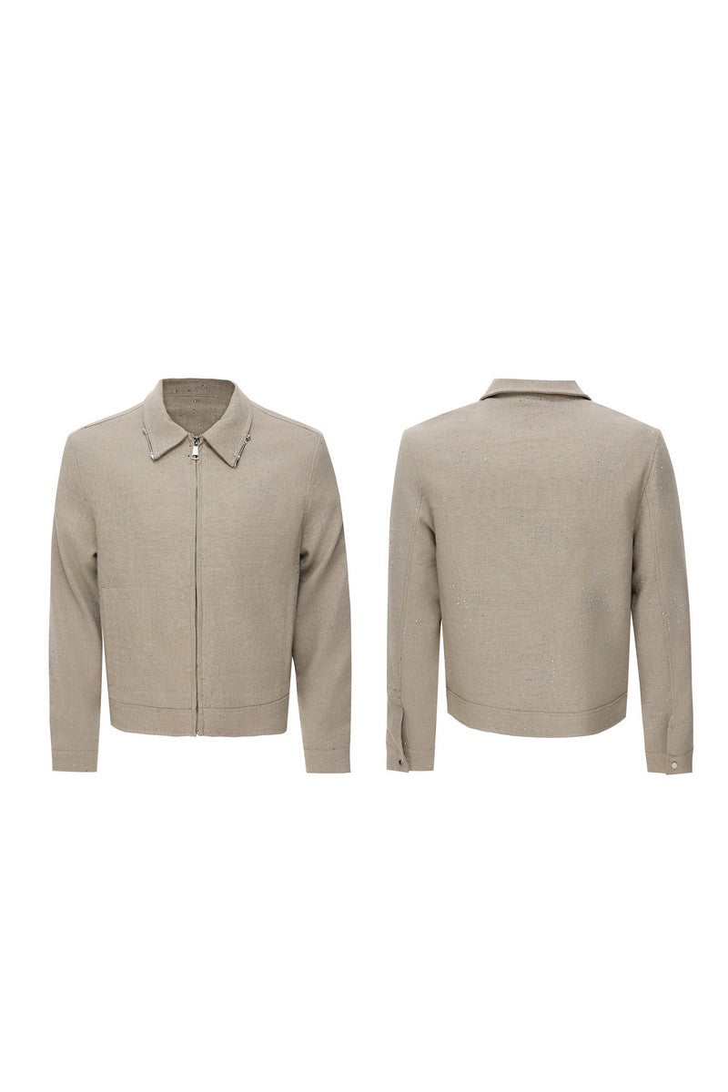 Rhinestone Sequin Cropped Jacket