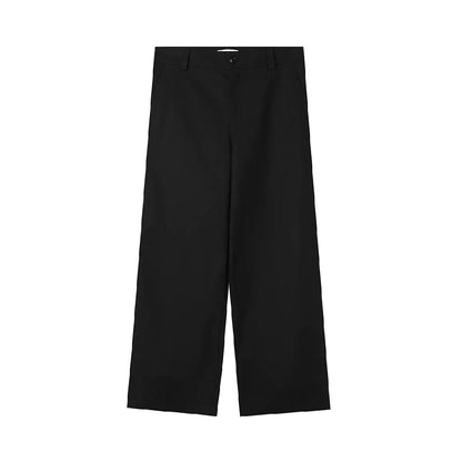 Cotton Straight Trousers