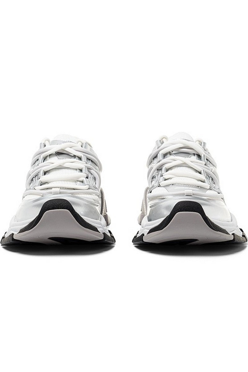 Space Silver Chunky Dad Sneakers