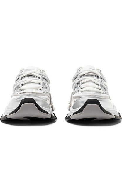 Space Silver Chunky Dad Sneakers