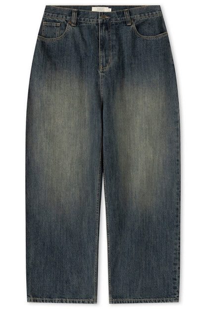 Washed 13oz Vintage Wide-Leg Jeans