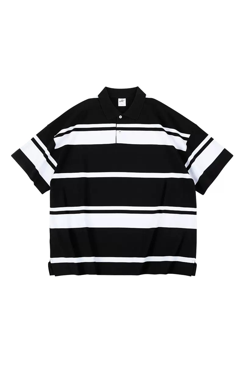 Heavyweight Striped Polo Shirt