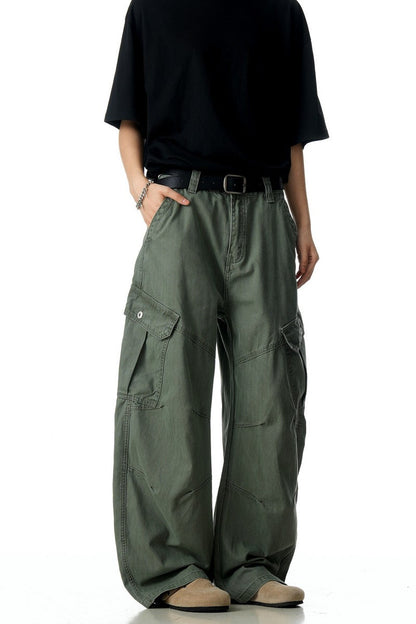Army Green Pocket Cargo Pants