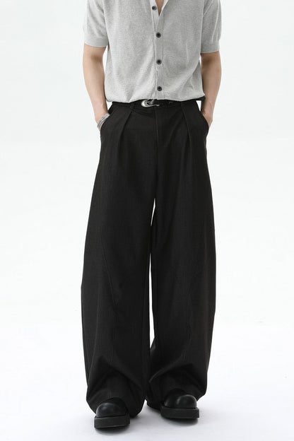 Deconstructed Wide Leg Trousers