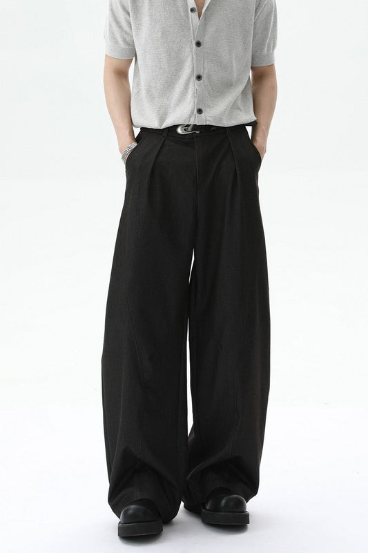 Deconstructed Wide Leg Trousers