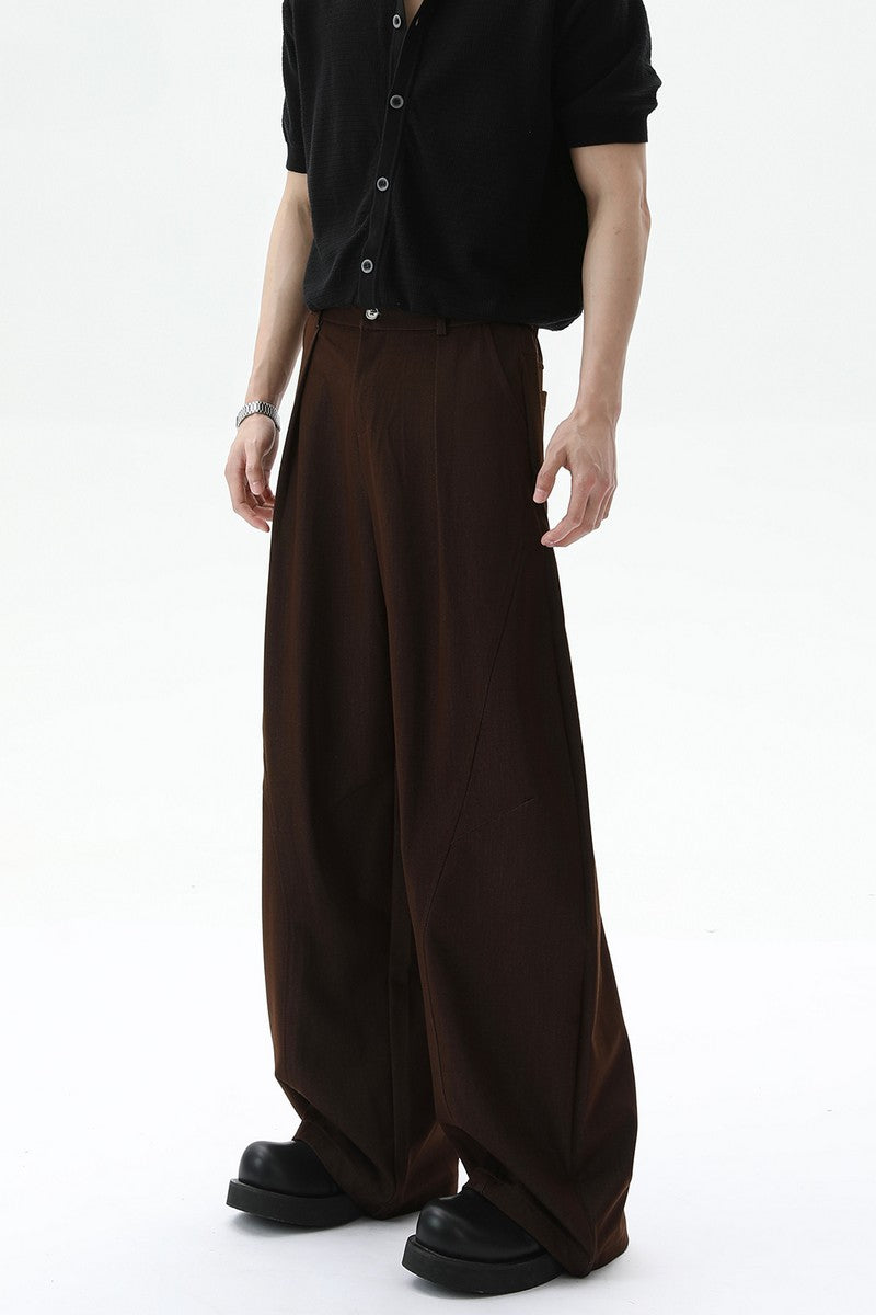Deconstructed Wide Leg Trousers