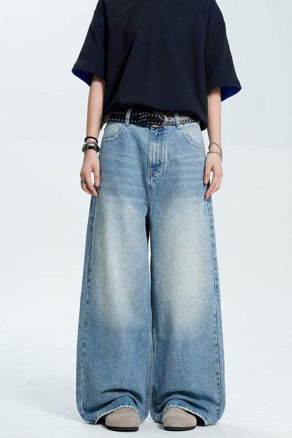 Washed Blue Cleanfit Trousers