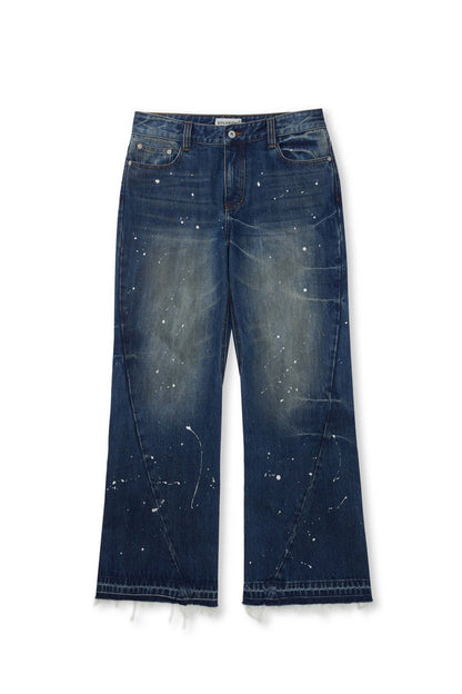 Paint Splatter Flare Jeans