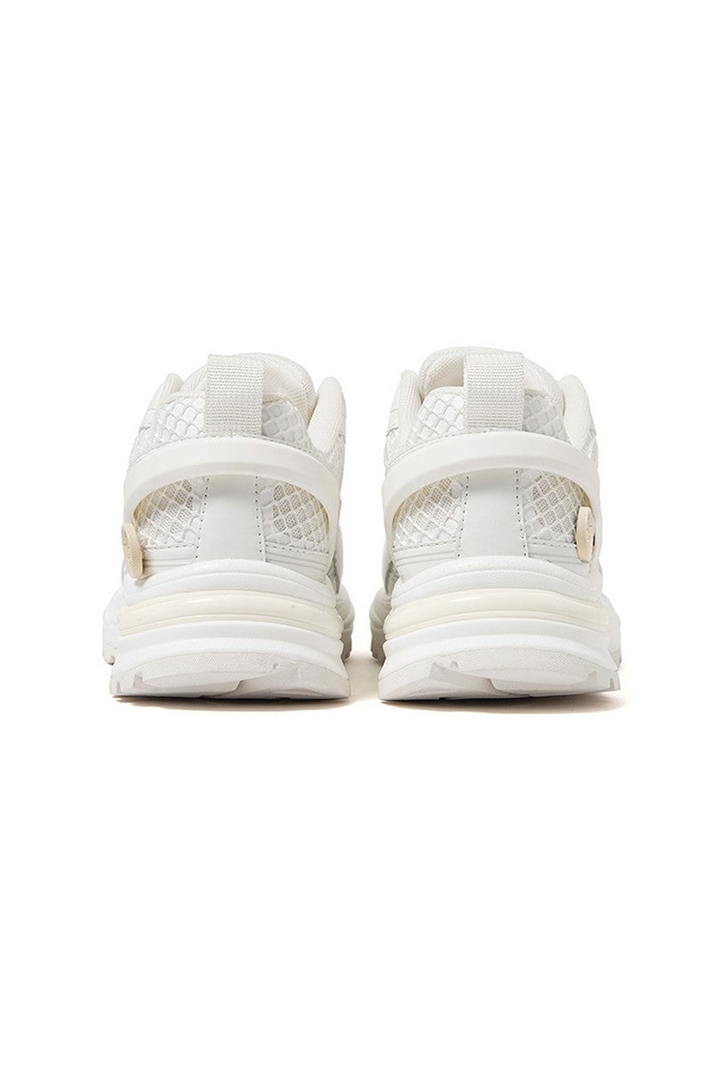 White Chunky Running Sneakers