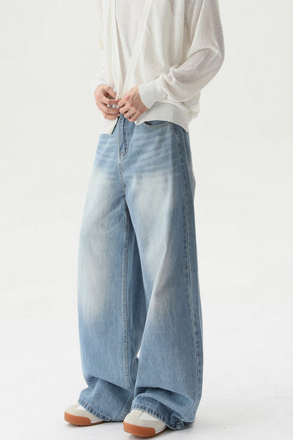 Washed Vintage Straight Leg Jeans