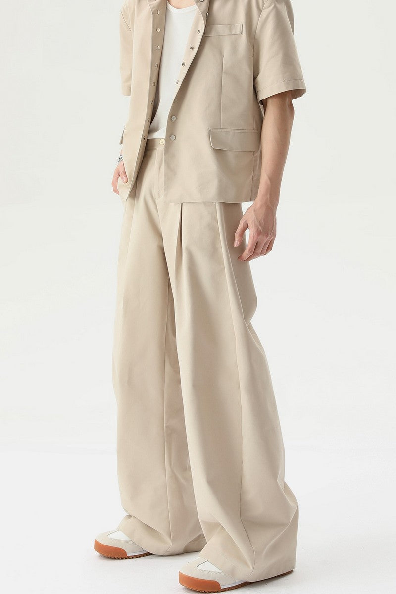 Western Style Buttoned Suit Trousers