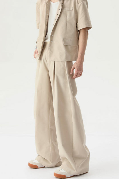 Western Style Buttoned Suit Trousers