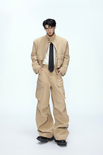 Deconstructed Utility Cropped Jacket