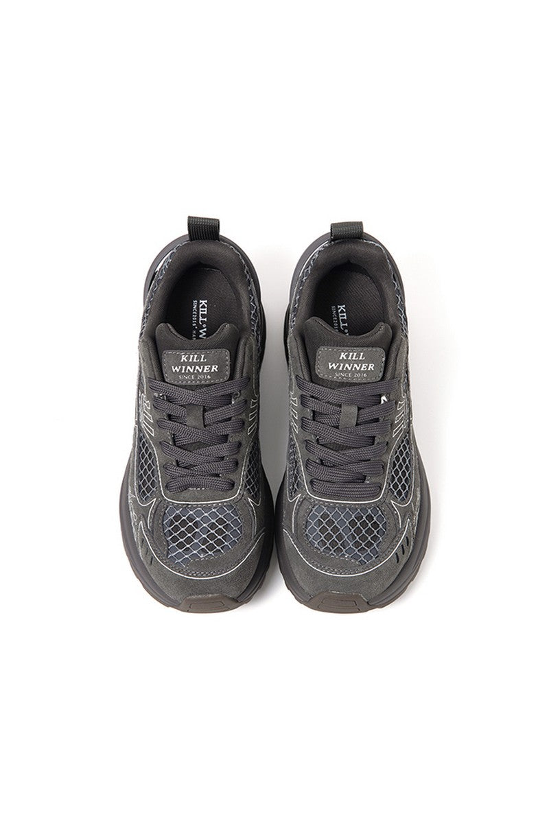 Gray Chunky Running Sneakers
