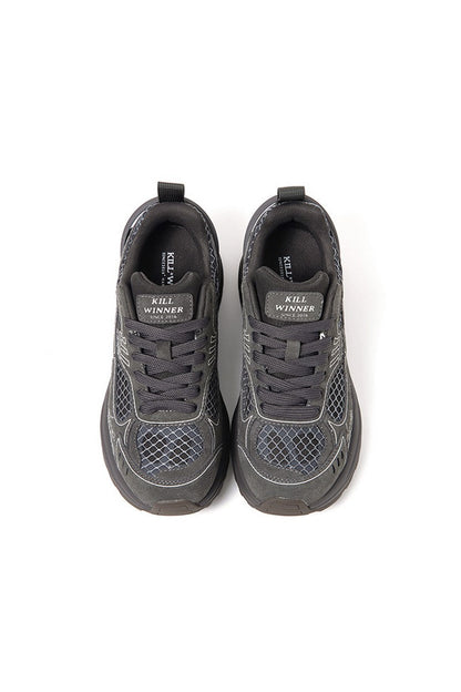 Gray Chunky Running Sneakers