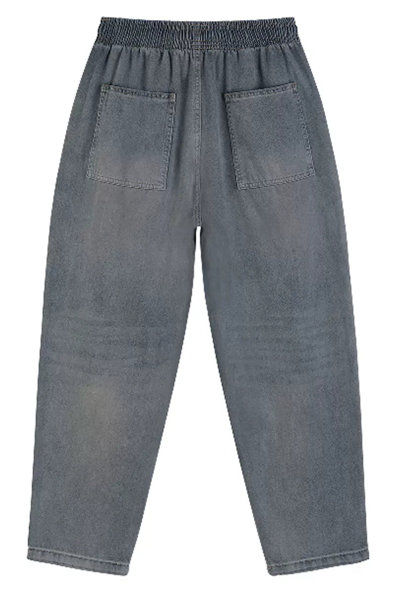 Tapered Drawstring Vintage Jeans