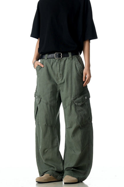 Army Green Pocket Cargo Pants