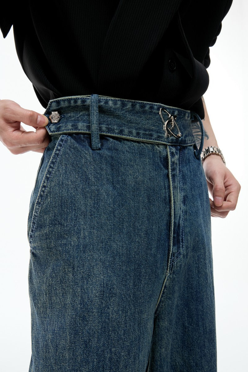 Washed Wide Leg Jeans