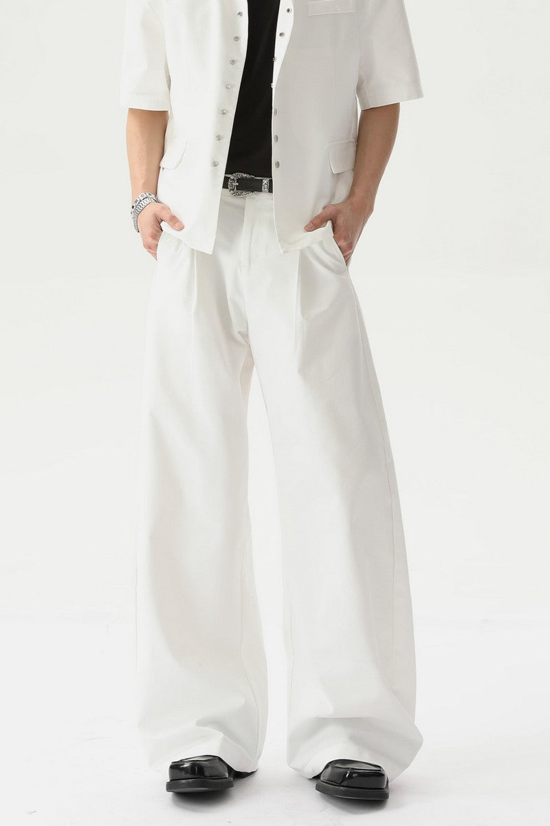 Western Style Buttoned Suit Trousers