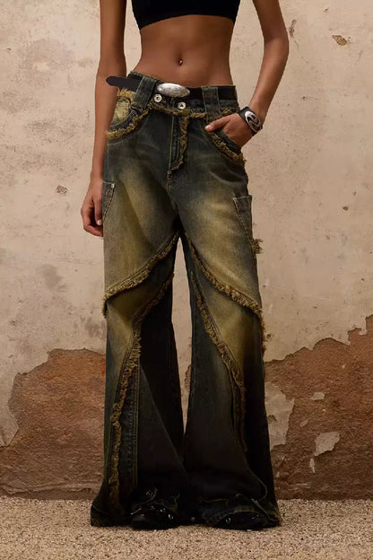 Fluid Patchwork Jeans