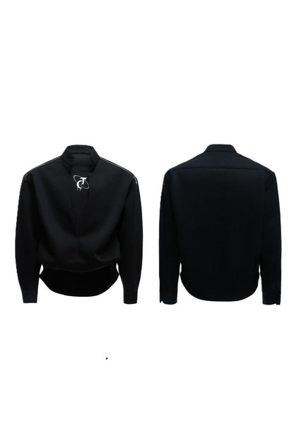 Layered Zip Mock Neck Sweater