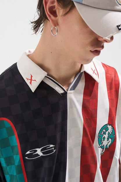 Digital Print Colorblock Polo Tee