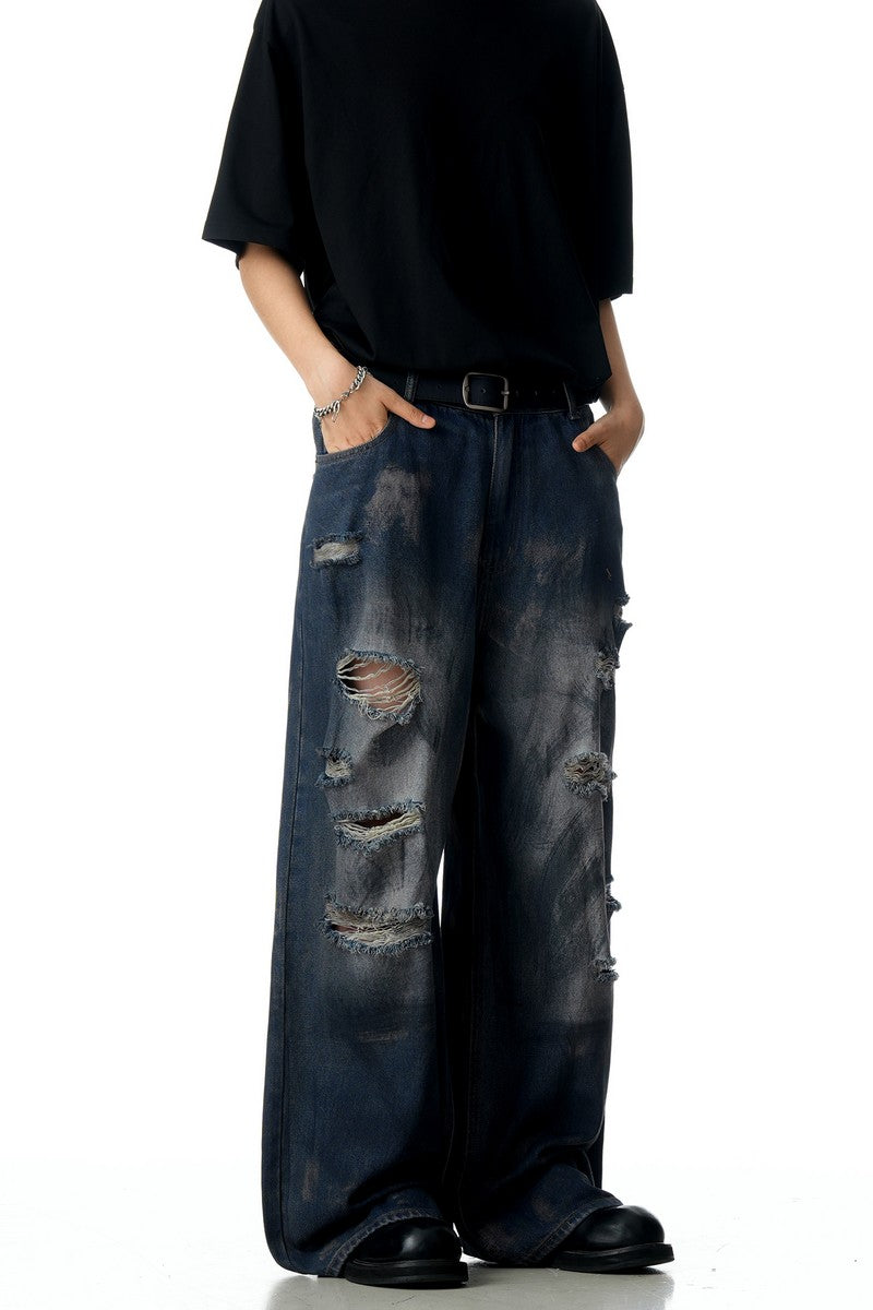 Wasteland Ripped Straight Jeans
