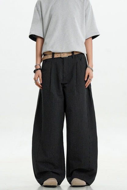 Plaid Pleated Blade Pants