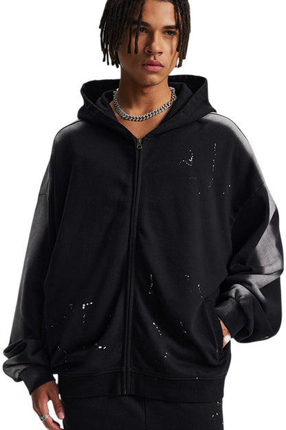Spray Paint Graffiti Zip Hoodie