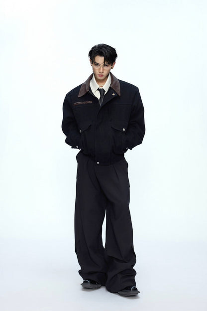 Colorblock Utility Pocket Zip Jacket