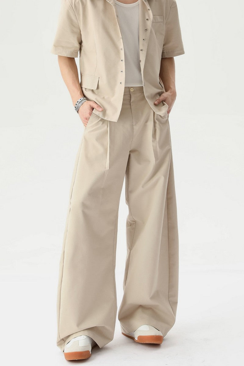 Western Style Buttoned Suit Trousers