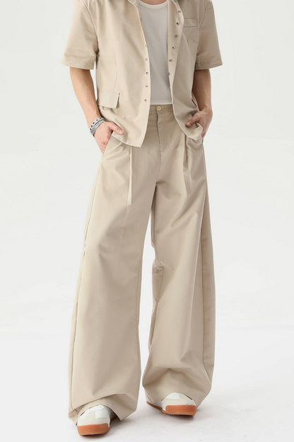 Western Style Buttoned Suit Trousers