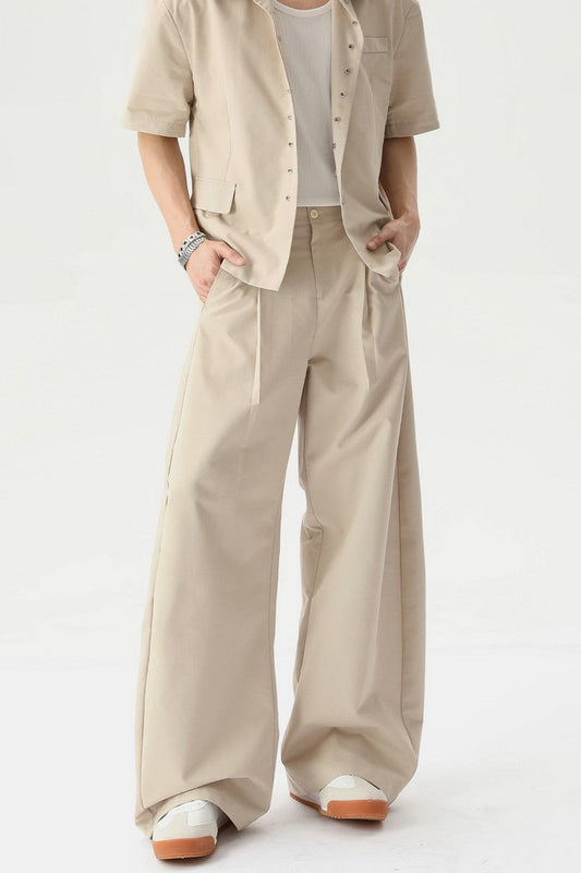 Western Style Buttoned Suit Trousers