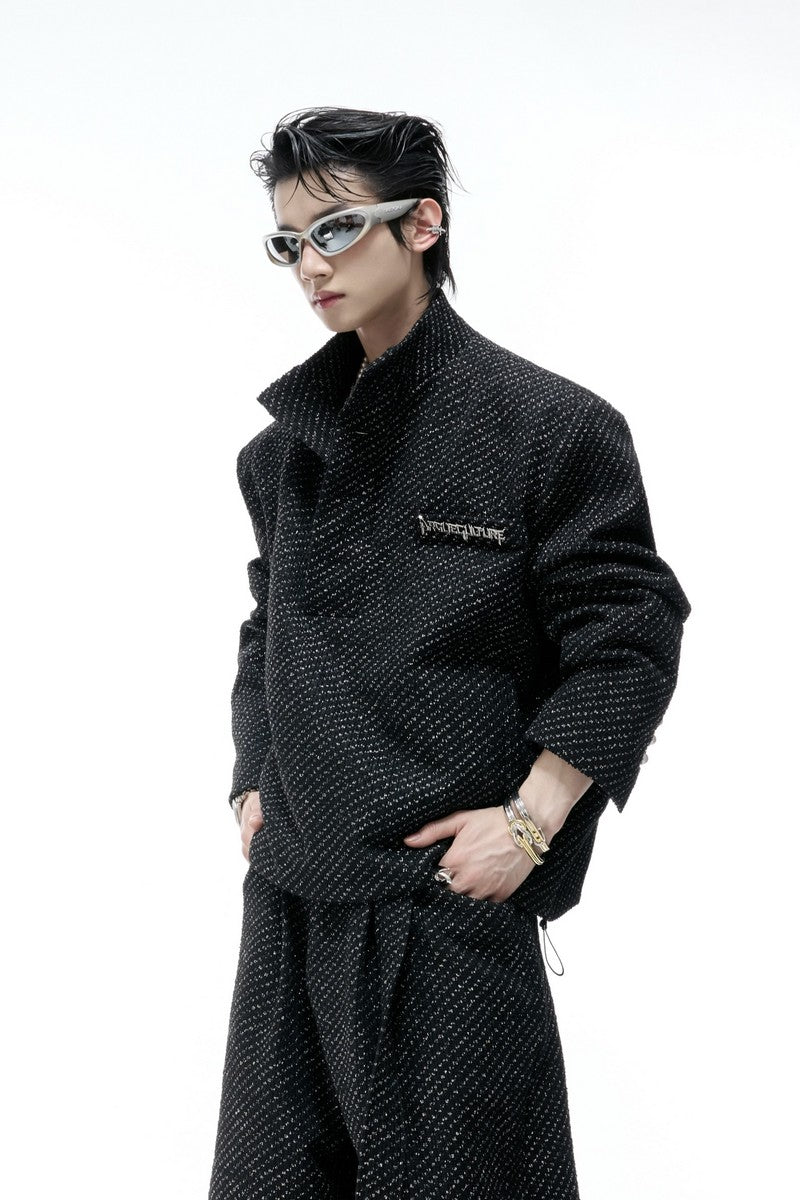 Textured Pearl Button Jacket