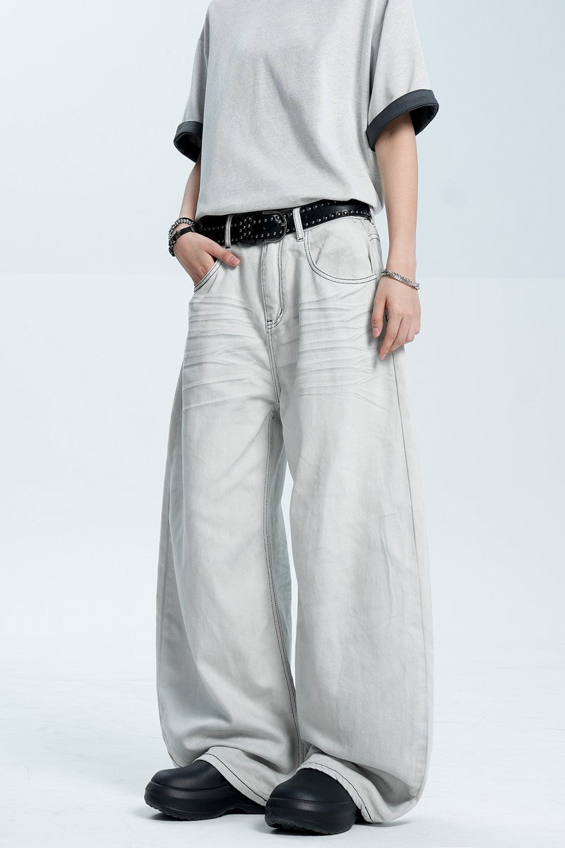 Gray Washed Scythe Jeans