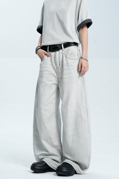 Gray Washed Scythe Jeans