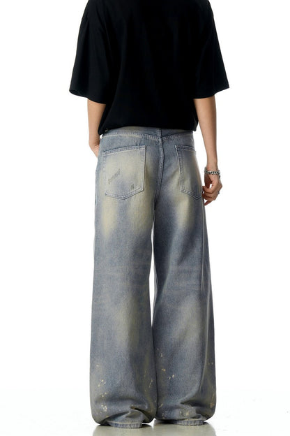 Splatter Ripped Vintage Jeans