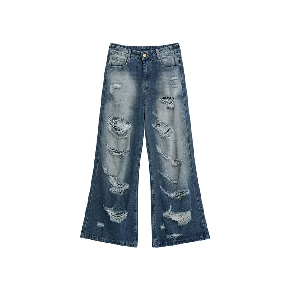 Distressed Frayed Jeans