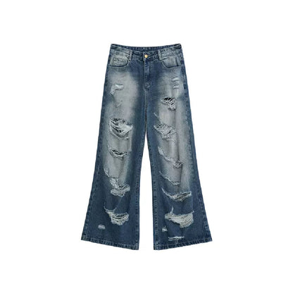 Distressed Frayed Jeans