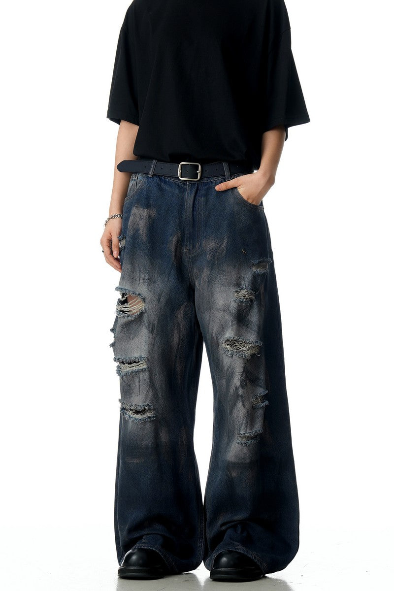 Wasteland Ripped Straight Jeans