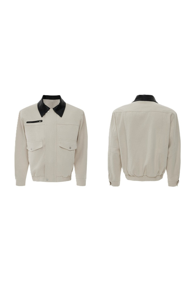 Colorblock Utility Pocket Zip Jacket