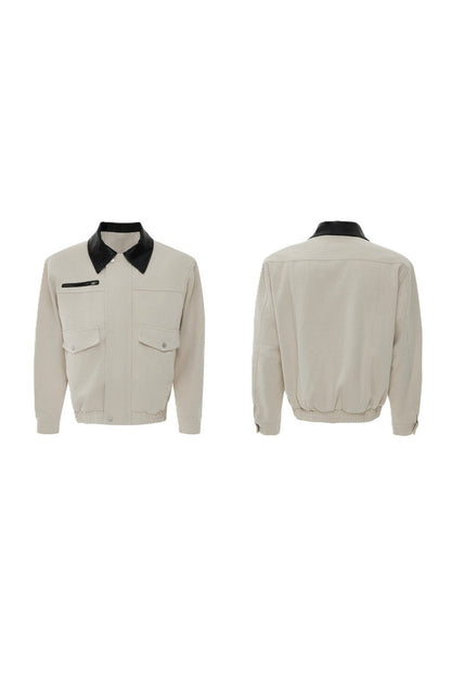 Colorblock Utility Pocket Zip Jacket