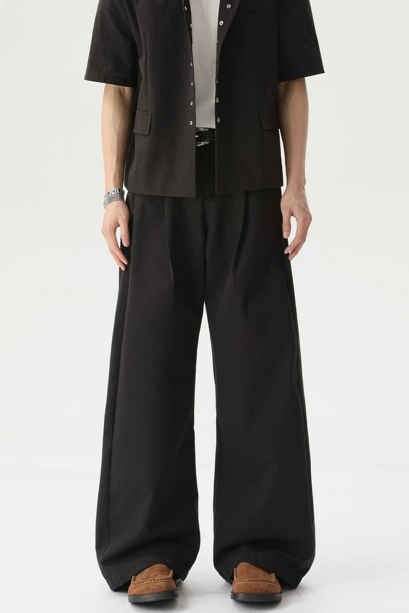 Western Style Buttoned Suit Trousers