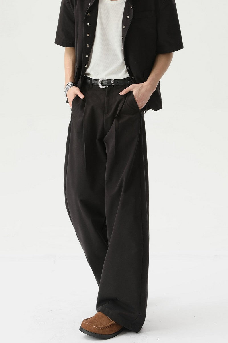 Western Style Buttoned Suit Trousers