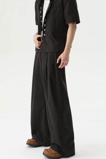 Western Style Buttoned Suit Trousers