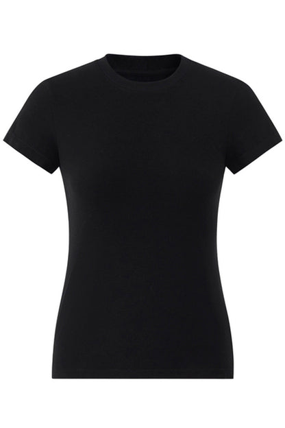 Lyocell Blend Fitted Short Sleeve Tee