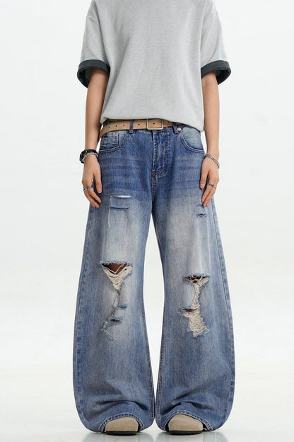 Blue Ripped Cleanfit Scythe Jeans