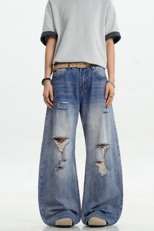 Blue Ripped Cleanfit Scythe Jeans