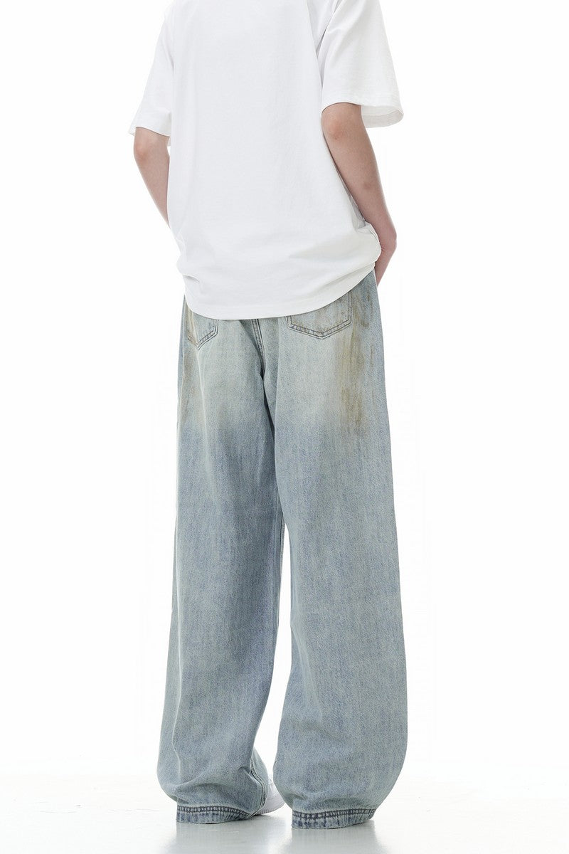 Distressed Cleanfit Straight Jeans Unisex