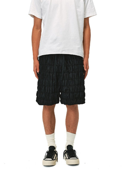 Ruched Structured Casual Shorts